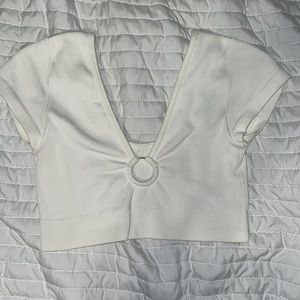 white aerie crop top